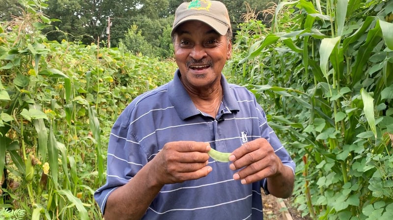 Robert with his Indian Butter Beans