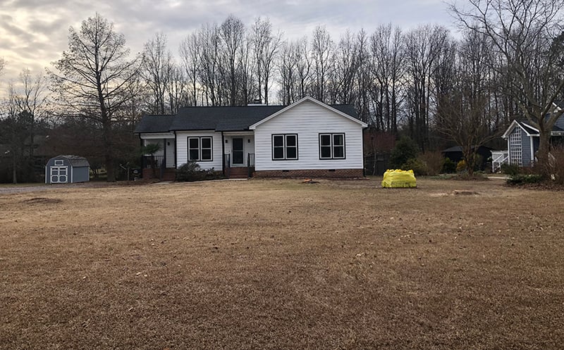 soil prep for native plant garden Carolina Garden House before