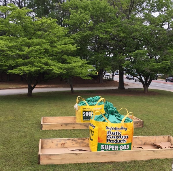 new raised beds with BigYellowBags