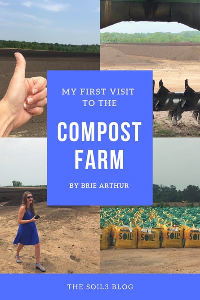 Brie Arthur first visit to the compost farm 